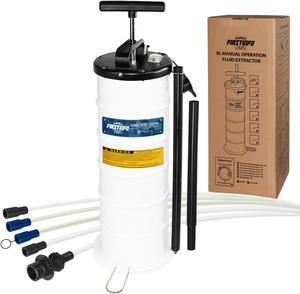 FIRSTINFO Patented Manual 9L Oil/Fluid Changer Vacuum Extractor Pump for Automobile Fluids Evacuation w/Storage Tube & Dia. 3.5 x 4.5mm Tube + Pressure Gauge