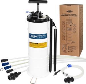 FIRSTINFO Patented Pneumatic/Manual 9L Oil/Fluid Changer Vacuum Extractor Pump w/Storage Tube + 3.5 x 4.5 mm Engine Oil Tube + Sealing Cap & Pressure GaugeA