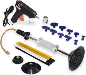 FIRSTINFO Pneumatic Dent Puller Kit- Vacuum Suction/Slide Hammer/Glue Gun, Sticks, and 10 Puller Tabs