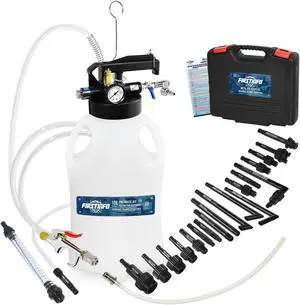 FIRSTINFO10 Liter Automatic Transmission Fluid Pump ATF Refill System Dispenser Extractor with 21 Pcs OE-Style ATF Filler Adapters
