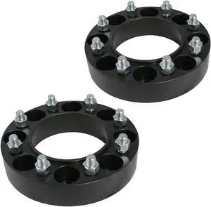 RockTrix 2pcs 2 inch - Skid Steer 8Lug Wheel Spacers Adapters - 8x8 Bolt Pattern - 9/16x18 Studs Nuts - Compatible with Bobcat Case CAT John Deere New Holland