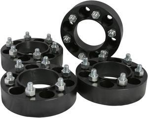 RockTrix 4pcs 1.5 inch - Skid Steer 6Lug Wheel Spacers Adapters - 6x6 Bolt Pattern - 9/16x18 Studs Nuts - Compatible with Gehl Mustang New Holland Bobcat Case John Deere Cat Terex