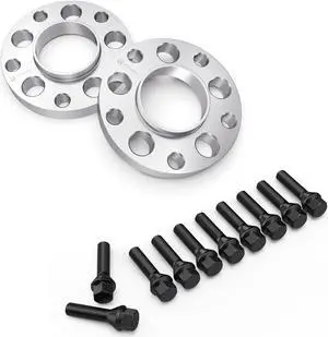 20mm (0.75 inch) Hubcentric Wheel Spacers (5x120 72.6) with Black Lug Bolts (14x1.25, 48mm Shank) Compatible with BMW F10 F30 228i 235i 320i 328i 335i 428i 435i 528i 535i 550i 640i 650i M3 M5