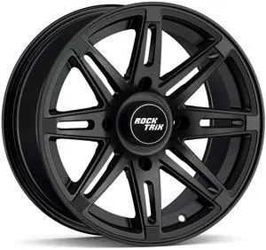 RockTrix RT103 14in ATV Wheel Rim 14x7 Matte Black, 4x156 Bolt Pattern, 4+3 offset, Compatible with Polaris Sportsman RZR Ranger (4/156)