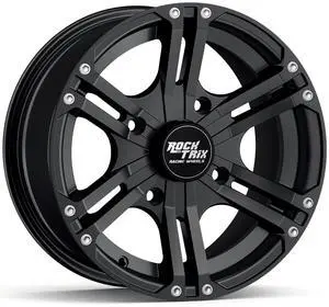 RockTrix RT101 14in ATV Wheel Rim 14x7 Matte Black 4x137, 5+2 Offset, Compatible with Bombardier Outlander CanAm Can-Am Can Am Commander Maverick Renegade Kawasaki 4/137