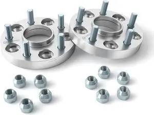 25mm (1 inch) Hubcentric 5x114.3 Wheel Spacers (64.1mm bore, 12x1.5 Studs) Compatible with Acura Honda ILX RL RSX TLX TSX Integra Type R TL Accord Civic Element S2000 CRZ CR-Z - Silver 2pcs