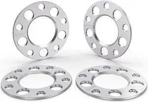StanceMagic - 4pcs 5mm Hubcentric Wheel Spacers (5x112, 66.6mm Bore, No Lip) Compatible with Audi A4 S4 A5 S5 A6 S6 A7 S7 A8 Quattro B8, 2019+ BMW (G-Chassis), and Mercedes Vehicles - 66.56mm