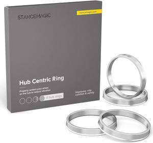 Hubcentric Rings (Pack of 4) - 70.3mm ID to 73.1mm OD - Silver Aluminum Hubrings - Only Fits 70.3mm Vehicle Hub and 73.1mm Wheel Centerbore