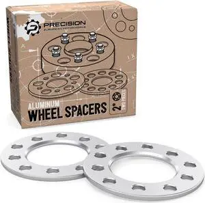 0.25 inch Flat Wheel Spacers 5x4.5 and 5x4.75 (Dual Bolt Pattern) Compatible with Buick Cadillac Chevy Chevrolet (See Description for Exact Year Models) - 5x114.3 5x120.7 5x120.65 Adapters 2pcs