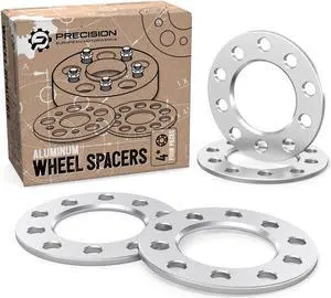 0.25 inch Flat Wheel Spacers 5x4.5 and 5x4.75 (Dual Bolt Pattern) Compatible with Buick Cadillac Chevy Chevrolet (See Description for Exact Year Models) - 5x114.3 5x120.7 5x120.65 Adapters 4pcs