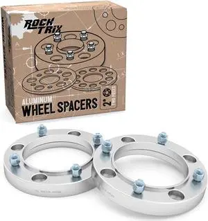 RockTrix - 1 inch ATV Wheel Spacers (4x156, 3/8x24 Studs, Cone Seat Nuts) Compatible with Select Polaris and Kawasaki (Read Listing for Year Model Info) UTV Silver V3 25mm 2pcs