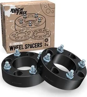 RockTrix - 1.5 inch ATV Wheel Spacers (4x110, 74mm Bore, 10x1.25 Studs Nuts) Compatible with Honda Yamaha Suzuki Bombardier (Read Listing for Year Model Info) UTV V1 38mm Black 2pcs