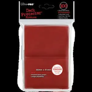 Deck Protector Sleeves: 100 Red
