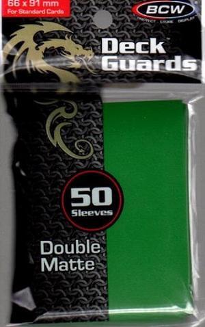 Double Matte Card Sleeves - Green (50) MINT/New