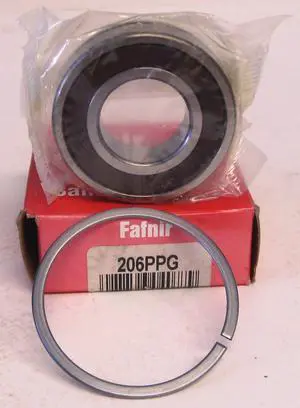 Timken Radial Ball Bearing, Double Sealed, 30mm Bore Dia., 62mm Outside Dia.