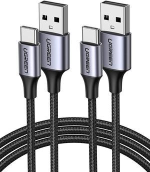 UGREEN USBC to USB A Cable Charger Type C Fast Charging Braided 2 Pack Compatible for Samsung Galaxy S21 S20 Z Flip Z Fold Note 20iPad Mini 6 Air 4 PS5 Controller LG V60 6FT