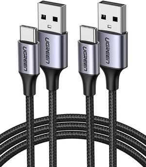 UGREEN USB-C to USB A Cable Charger Type C Fast Charging Braided 2 Pack Compatible for Samsung Galaxy S21 S20 Z Flip Z Fold Note 20,iPad Mini 6 Air 4, PS5 Controller, LG V60 (6FT)