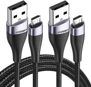 UGREEN Micro USB Charger Cable 2 Pack Nylon Braided USB 2.0 A to Micro USB Android Quick Charge Cord with Bendable Wire Connection for Samsung LG Nokia HTC Moto Nexus 6FT