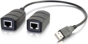 C2G USB Extender Dongle USB Superbooster Signal Extender RJ45 to USB Receiver Signal Booster Black 1 Count C2G 29353