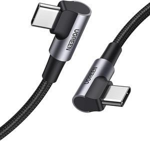 UGREEN USB-C to USB-C Cable Right Angle 60W Power Delivery Fast Charging Cord Compatible with Nintendo Switch Google Pixel 4 3 XL Samsung Galaxy Note 20 10 S20 S10 MacBook Air iPad Pro 2020 3FT