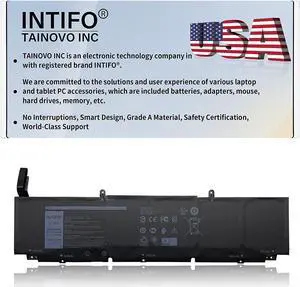 INTIFO 97Wh XG4K6 Laptop Battery Compatible with Dell XPS 17 9700 Precision 5750 Series Notebook 001RR3 01RR3 0F8CPG F8CPG 5XJ6R [11.4V 97Wh 6-Cell]