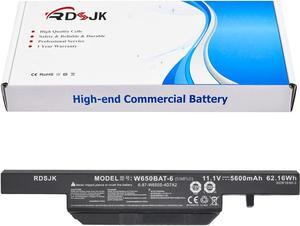 W650BAT-6 Battery for Clevo W650S W650SB W650SH W650SZ W651SC W655SF W655SJ W670SR Hasee K610C K650D K570N K710C K590C K750D 6-87-W650S-4E7 6-87-W650S-4D4A2 6-87-W650S-4D4A5 W670SJQ W665SZ 62.16Wh
