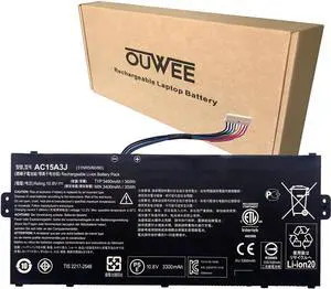 OUWEE AC15A3J Laptop Battery Compatible with Acer Chromebook 11 C735 C738T CB3-131 CB5-132T R11 C738T CB5-132T Series AC15A8J KT.00303.017 3INP5/60/80 10.8V 36Wh 3490mAh 3-Cell