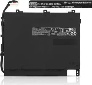 efohana PF06XL Gaming Laptop Battery Replacement for HP Omen 17-W 17-W100NC 17-W100NF 17-W200NA 17-W200NE Series Laptop HSTNN-DB7M 852801-2C1 853294-855 853294-850 11.55V 95.8Wh 8300mAh 6-Cells