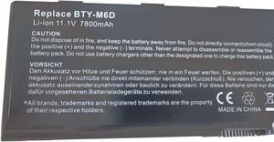 BTY-M6D S9N-3496200-M47 957-16FXXP-101 Laptop Battery for MSI GT783H GX660 GX660DX GX70H GX780R GT70 GT760 GT60 GT660 GX60 GT680 GX680 GT780 GT780R GT663R GT660R (11.1V 7800mAh 87Wh)