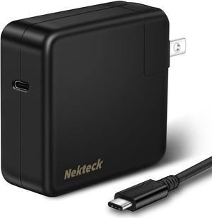 USB Type C Wall Charger, Nekteck 65W MacBook Pro Charger with Power Delivery, USB-IF Certified, 6FT USB C Cable Compatible with HP Spectre, Dell XPS, Matebook, Pixel, Galaxy, iPhone 11 Pro
