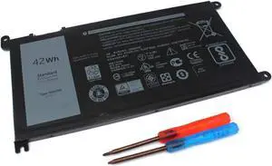 WDX0R 42Wh Laptop Battery for Dell Inspiron 13 15 5000 7000 Series 5368 5378 5379 7368 7378 5565 5567 5568 5570 5578 7579 7569 P69G001 P58F P58F001 P75F P66F P69G 3CRH3 T2JX4 FC92N CYMGM PC Notebook.