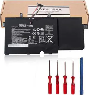 SWEALEER Compatible B31N1402 Q551L Battery if Applicable Asus Notebook Q552uB Q551LN Q551 N591LB B31Bn9H Laptop Replacement for 0B200-01050000 0B200-01050000M [New Li-ion 11.4V 48Wh/4110mAh B31N1402]