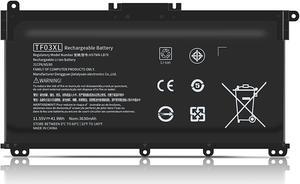 HT03XL Laptop Battery for HP 15-CS 15-DA 15-DB 15-DW 17-by 17-CA 14-CE 14-CF 14-DF Series L11421-542 L11421-2C2 15-CS0053CL 15-DW0033NR 15-DA0014DX HSTNN-UB7J HSTNN-DB8R [11.55V 3630mAh TF03XL]