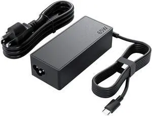 Laptop Charger for Lenovo USB c 65w 45W Compatible with Lenovo Type-C USB AC Adapter 65 Watt 20V 3.25A fit Yoga C930-13, Yoga S730-13, Yoga 920-13, Yoga 730-13, IdeaPad 730s-13, GX20P92530 Black