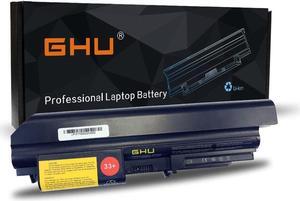 GHU New Battery 33+ 48 WH Replacement for 43R2499 42T4644 41U3198 42T4677 Compatible with Lenovo Thinkpad R61 T400 R400 42T4531 42T5225 42T5229 42T5226 42T5264 41U3196 42T5225 42T5262