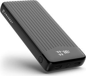 Amcrest USB C Power Bank, 26800mAh Portable Charger USB C, Power Bank Fast Charging 22W PD 3.0, Type C Battery Bank Powerbank with LED Display for Android & iOS Smartphone Devices, and More