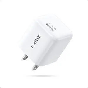 UGREEN Mini 20W USB C Charger - PD Fast Charger Block USB-C Power Adapter Compatible for iPhone 13/13 Mini/13 Pro/13 Pro Max/12/11, Galaxy, Pixel 4/3, iPad Mini/Pro, Airpods Pro, and More