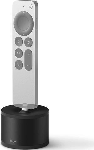 elago D Stand Charging Station Compatible with Apple Devices - Charging Dock Compatible with Apple TV Remote, Compatible with iPhone and More, Premium Aluminum, Cable Required (Black)