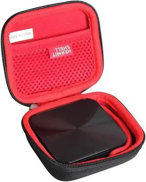 Hermitshell Hard Travel Case for KONFULON Portable Charger 10000mAh Power Bank (Black+Red)