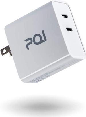 PQI 36W USB C Wall Charger | 36 Watt Type C Dual Ports Adapter Plug | Supports PD 3.0 Fast Charging | Compact & Portable USB C Charger Block | Compatible with Apple iPhone 12 Pro Max & More | White