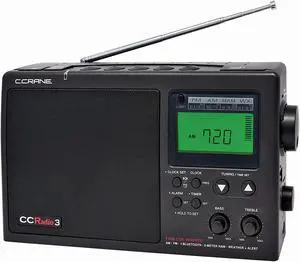 C. Crane CCRadio 3 Long Range Reception AM, FM, NOAA Weather Plus Alert and 2-Meter Ham Band Port Digital Radio with Bluetooth