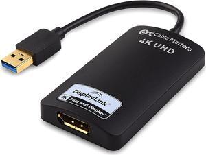 (USB 3.0 to DisplayPort Adapter USB to DP Adapter) Supporting 4K Resolution for Windows