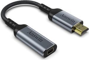 HDMI to Mini DisplayPort Adapter 4K HDMI to Mini DisplayPort Active HDMI 1.4 Source for Xbox One/360 Mac Mini PC/Laptops to Mini DP 1.2 Out Monitor with DisplayPort/Mini DisplayPort