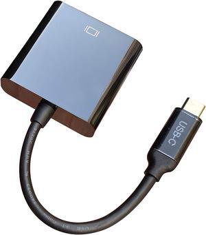 USB-C to VGA Adapter Thunderbolt 3 with Gold-Plated Connector USB3.1 Type C to VGA Adapter for VGA Compatible for MacBook Pro/ XPS 13/Chromebook Pixel/Yoga 910/Miix 510/surface go(Black)