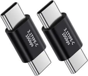 USB C Male-to-Male Adapter(2 pcs) USB C Full-Featured Support 10GBbps Rate Audio and Video Fast Charging Adapter USB C Male-to-Male Adapter(2 pcs) USB C Full-Featured Support 10GBbps Rate Audio and Video Fast Charging Adapter