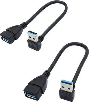 Male to Female Extension Cable - 2Pack USB 3.0 Male to Female Adapter 7.9inches (20cm)