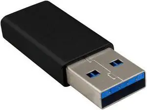 Duttek USB to USB C Adapter, USB A to USB C Adapter,USB 3.0 Male to USB C Female Adapter Two Sides Support USB3.0 Speed Compatible with iPhone 11,Google Pixel,Samsung Galaxy,Huawei etc (Black)