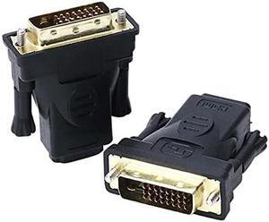 2 Packs,DVI to HDMI Adapter,Bidirectional HDMI to DVI-D Adapter with Gold-Plated Connectors,Support 1080P,Compatible with HDMI Type-A Cord