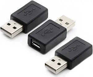 3 Pack USB 2.0 A Male to USB Micro Female Adapter Converter