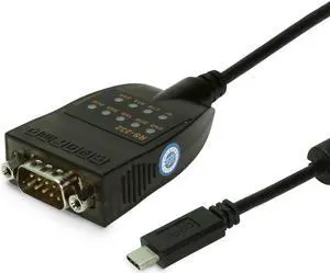 USB C to Serial RS232 Adapter with LED Indicators USB 2.0
